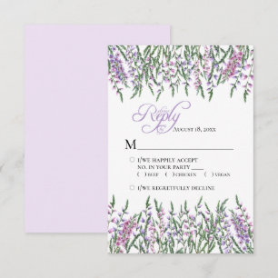Waterverf Floral Heather Wedding RSVP