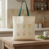 Waterverf Floral Herbs Tote Bag