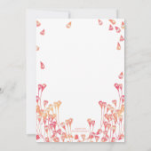 Waterverf Floral Herfst Girl Baby shower Kaart (Achterkant)