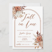 Waterverf Floral Herfst in Love Vrijgezellenfeest Kaart (Voorkant)