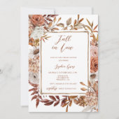 Waterverf Floral Herfst in Love Vrijgezellenfeest Kaart (Voorkant)