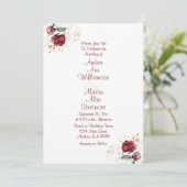 Waterverf Floral Herfst Jewel Tone Romantic Kaart (Staand voorkant)