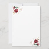 Waterverf Floral Herfst Jewel Tone Romantic Kaart (Achterkant)