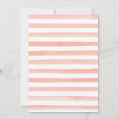 Waterverf Floral Hippo Meisje Baby shower Kaart (Achterkant)