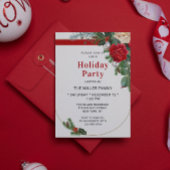 Waterverf Floral Holiday Party Kaart