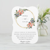  Waterverf Floral Hoop Lijst Bruiloft Kaart (Staand voorkant)