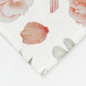  Waterverf Floral Hummingbird Patroon Fleece Deken (Hoek)