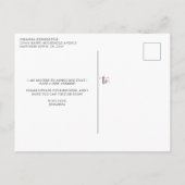 Waterverf Floral Ik heb een nieuw adres dat Anno b Aankondigingskaart (Achterkant)