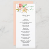 Waterverf Floral Impressions Trouwprogramma Programmakaart (Voorkant / Achterkant)