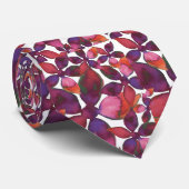 Waterverf Floral in Pinks Reds & Purples Stropdas (Opgerold)