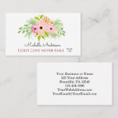 Waterverf Floral Inspirerend Scripts Visitekaartje (Voorkant / Achterkant)