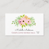  Waterverf Floral Inspirerend Scripts Visitekaartje (Voorkant)