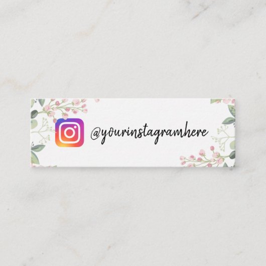 Waterverf Floral instagram visitekaartje (Voorkant)