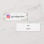 Waterverf Floral instagram visitekaartje (Voorkant / Achterkant)