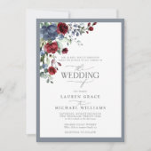 Waterverf Floral Invit Kaart (Voorkant)