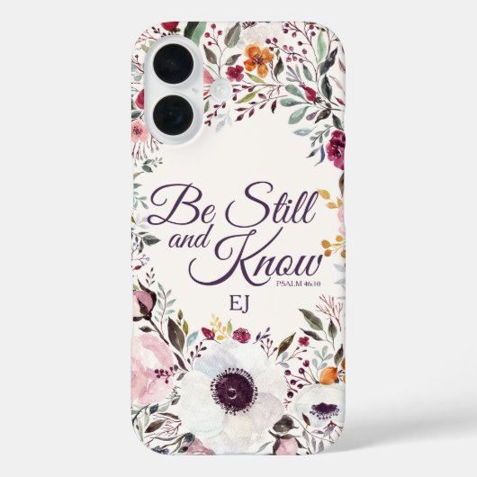 Waterverf Floral is nog steeds psalm monogram Case-Mate iPhone Case (Achterkant)