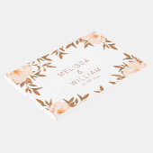 Waterverf Floral Ivoor bruiloft gastenboek (Hoek)