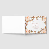 Waterverf Floral Ivoor bruiloft gastenboek (Volledig)