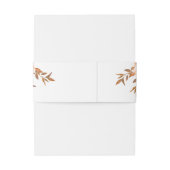  Waterverf Floral Ivoor bruiloft Uitnodigingen Wikkel (Achterkant Voorbeeld)