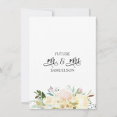 Waterverf Floral Ivory Mint Gold Kaart (Achterkant)