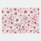 Waterverf Floral Japanse Cherry Blossom Pattern Inpakpapier Vel (Voorkant)