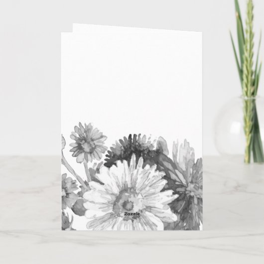  Waterverf Floral Jar Moederdag Kaart (Achterkant)