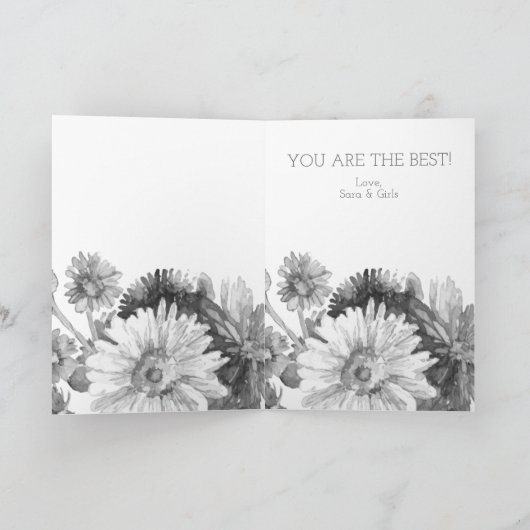  Waterverf Floral Jar Moederdag Kaart (Binnen)