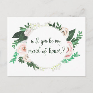Waterverf Floral, je wordt mijn Kaart