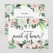 Waterverf Floral, je wordt mijn Kaart (Voorkant / Achterkant)