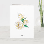 Waterverf Floral Jesus Baptism of Christening Bedankkaart (Achterkant)