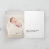 Waterverf Floral Jesus Baptism of Christening Bedankkaart (Binnen)