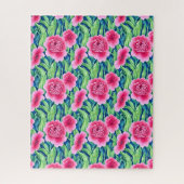 Waterverf Floral Jigzaag Puzzle Legpuzzel (Verticaal)