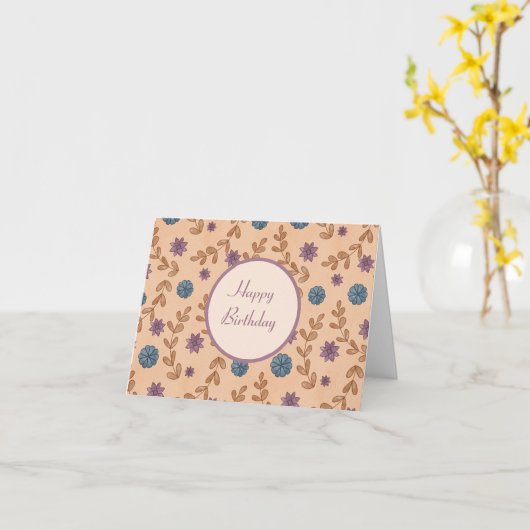 Waterverf  Floral Kaart (Gele Bloem)