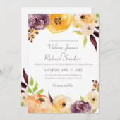 Waterverf Floral Kaart (Voorkant / Achterkant)