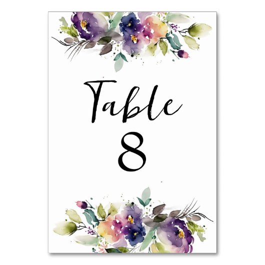 Waterverf Floral Kaart (Voorkant)