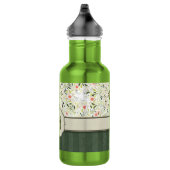 Waterverf Floral Kaleidoscope met Monogram Waterfles (Rechts)