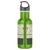 Waterverf Floral Kaleidoscope met Monogram Waterfles (Achterkant)