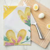  waterverf floral katoenen theedoek (Quarter Fold)