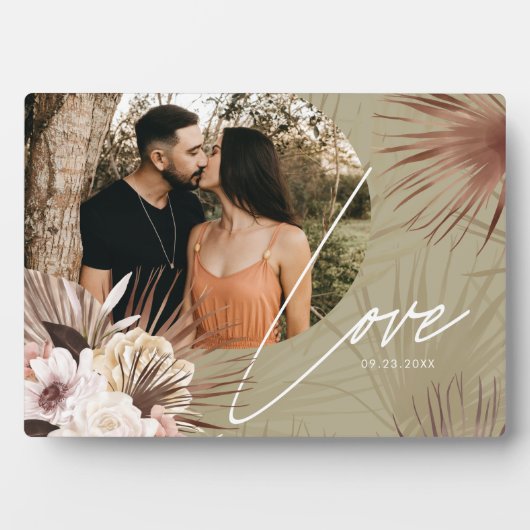 Waterverf Floral Keepslag Arch Foto Love Boho Fotoplaat (voorkant)