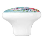 Waterverf Floral Keramische Knop (Zijkant)