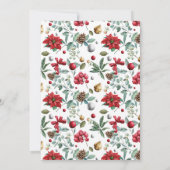 Waterverf Floral kerstfeest Kaart (Achterkant)