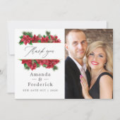 Waterverf Floral Kerstmis Geometric Wedding Bedankkaart (Voorkant)