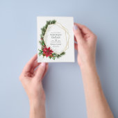 Waterverf Floral Kerstmis Geometric Wedding Flyer (Hand)