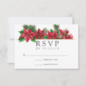 Waterverf Floral Kerstmis Geometric Wedding RSVP Kaartje (Voorkant)