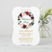 Waterverf Floral kerstparty Bracket G Kaart (Staand voorkant)