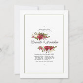 Waterverf Floral-kerstrepetitie Kaart (Voorkant)