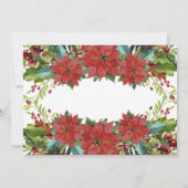 Waterverf Floral kerstVrijgezellenfeest Kaart (Achterkant)