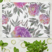 Waterverf Floral keukenhanddoek (Gevouwen)