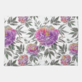 Waterverf Floral keukenhanddoek (Horizontaal)