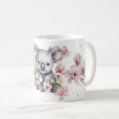 Waterverf Floral Koala Beer Custom Nurse Koffiemok (Voorkant rechts)